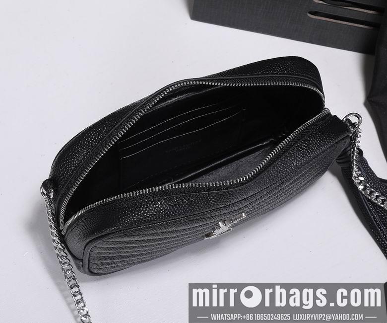 YSL Replica Bags WN1997黑色（金银黑扣） 18X10X5