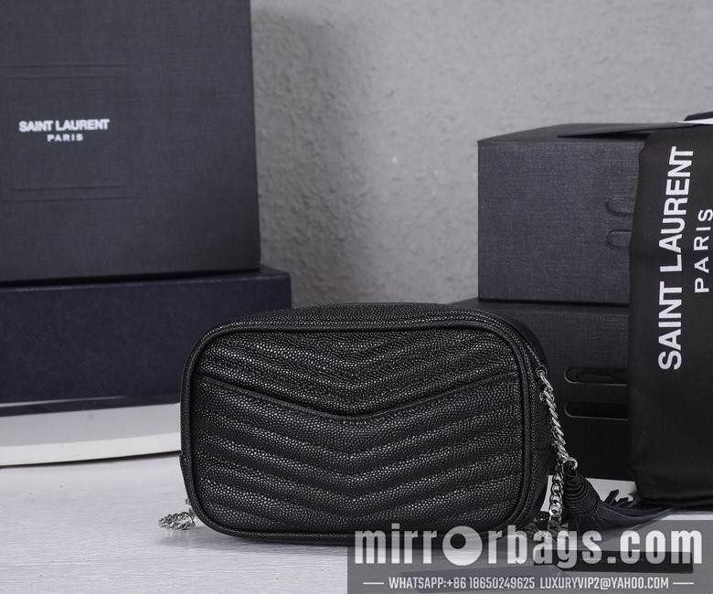 YSL Replica Bags WN1997黑色（金银黑扣） 18X10X5