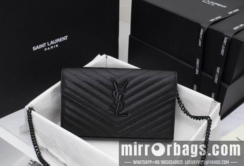 YSL Replica Bags WN01740黑色（金银黑扣） 22.5X14X4