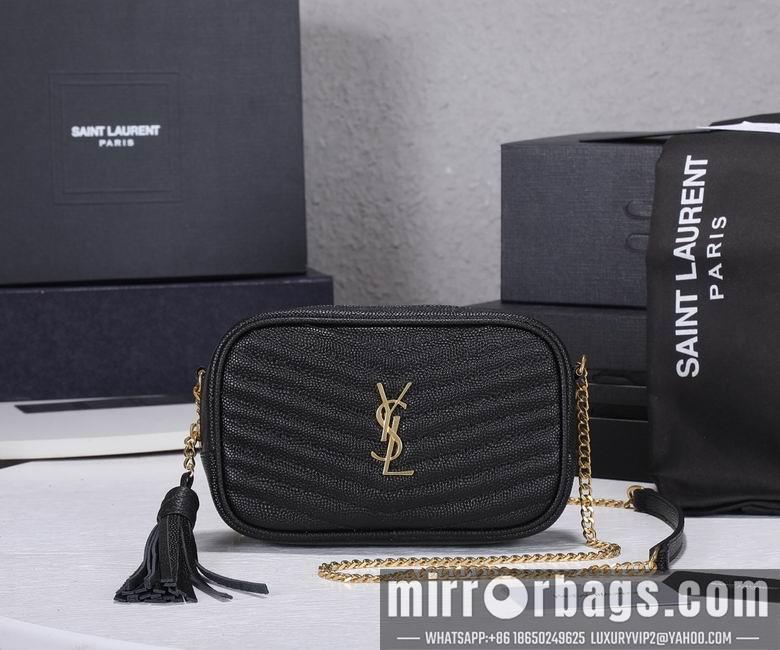 YSL Replica Bags WN1997黑色（金银黑扣） 18X10X5