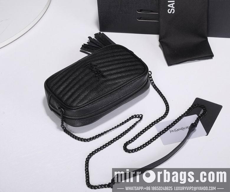 YSL Replica Bags WN1997黑色（金银黑扣） 18X10X5