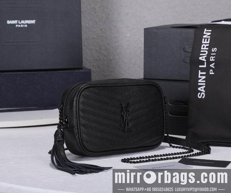 YSL Replica Bags WN1997黑色（金银黑扣） 18X10X5