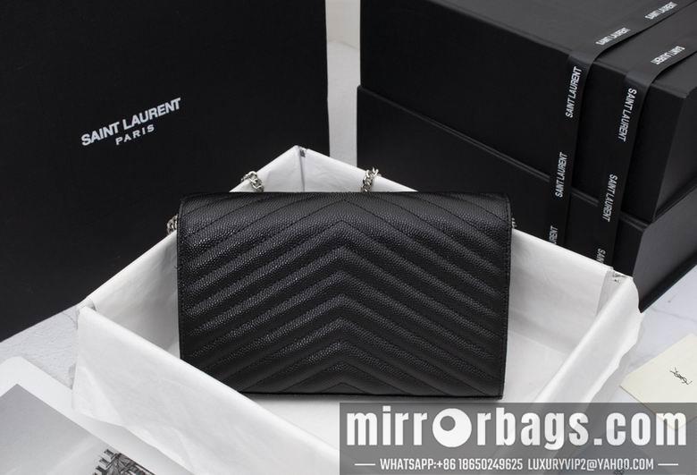 YSL Replica Bags WN01740黑色（金银黑扣） 22.5X14X4
