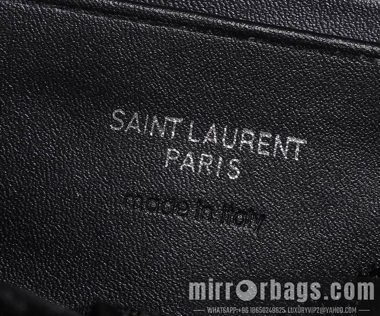 YSL Replica Bags WN1997黑色（金银黑扣） 18X10X5