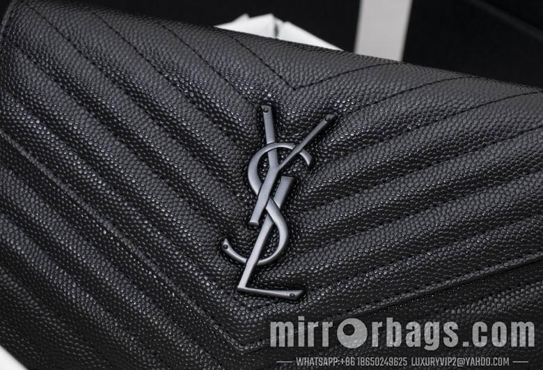 YSL Replica Bags WN01740黑色（金银黑扣） 22.5X14X4
