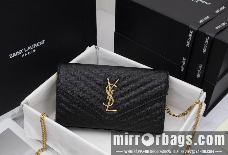 YSL Replica Bags WN01740黑色（金银黑扣） 22.5X14X4