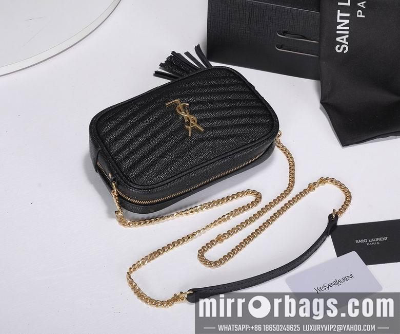 YSL Replica Bags WN1997黑色（金银黑扣） 18X10X5
