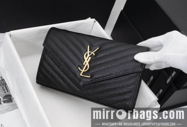 YSL Replica Bags WN01740黑色（金银黑扣） 22.5X14X4