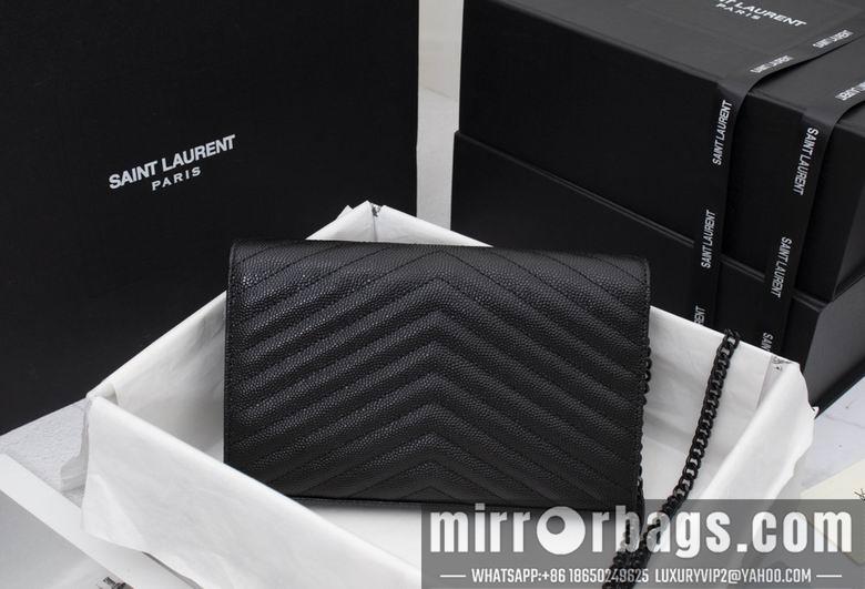 YSL Replica Bags WN01740黑色（金银黑扣） 22.5X14X4