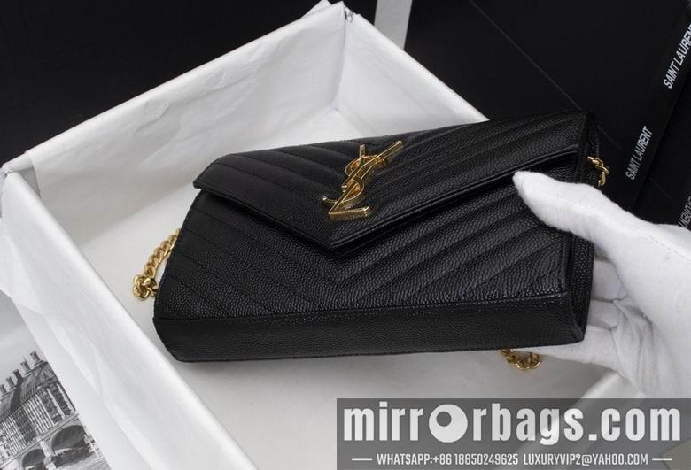 YSL Replica Bags WN01740黑色（金银黑扣） 22.5X14X4