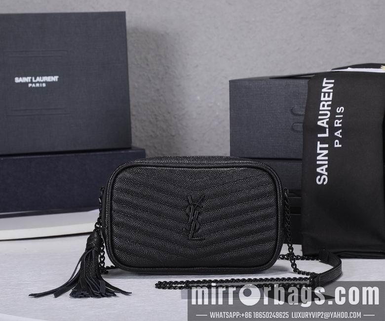 YSL Replica Bags WN1997黑色（金银黑扣） 18X10X5
