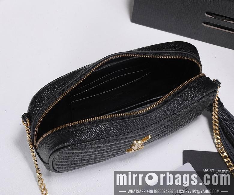 YSL Replica Bags WN1997黑色（金银黑扣） 18X10X5