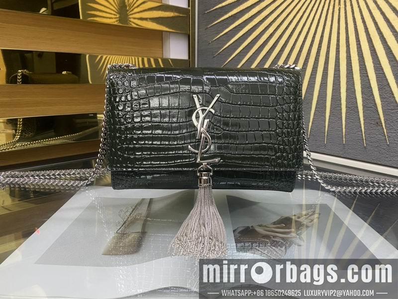 YSL Replica Bags YSL Kate  474366鳄鱼压花纹20x13.5x5.5cm 8D4色