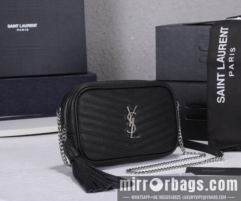 YSL Replica Bags WN1997黑色（金银黑扣） 18X10X5