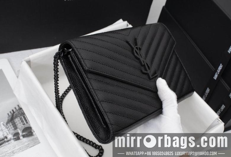 YSL Replica Bags WN01740黑色（金银黑扣） 22.5X14X4