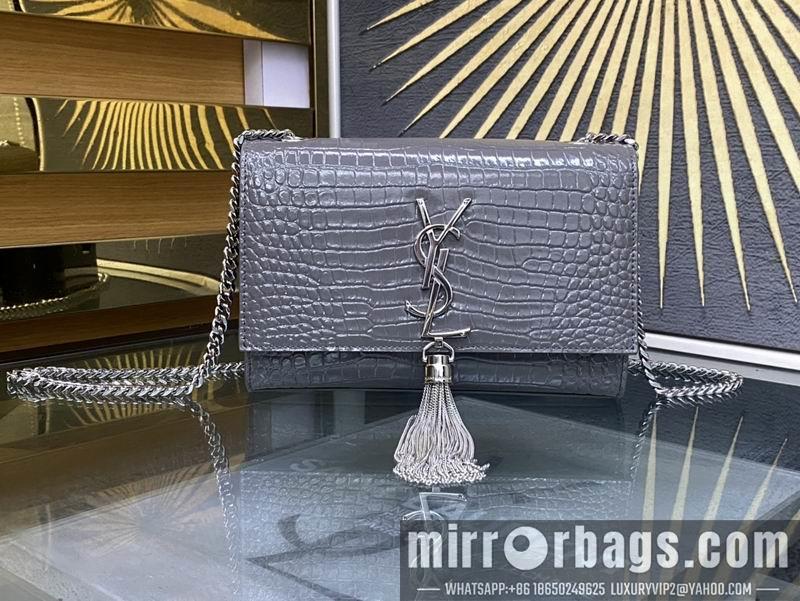 YSL Replica Bags YSL Kate  474366鳄鱼压花纹20x13.5x5.5cm 8D4色