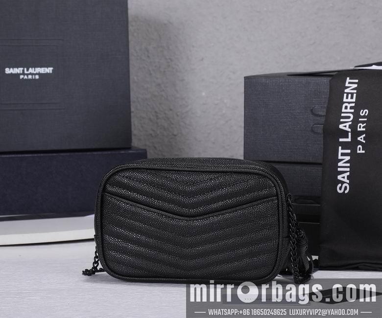 YSL Replica Bags WN1997黑色（金银黑扣） 18X10X5