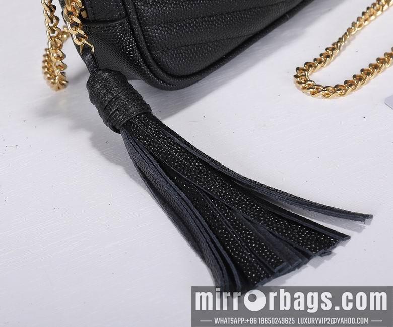 YSL Replica Bags WN1997黑色（金银黑扣） 18X10X5
