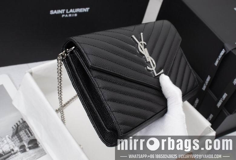 YSL Replica Bags WN01740黑色（金银黑扣） 22.5X14X4