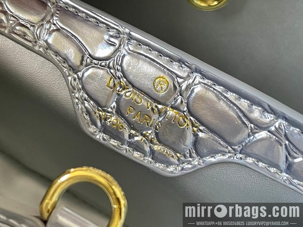 1:1 Louis Vuitton Bags N92967复古银色鳄鱼纹31.5x20x11cm cs