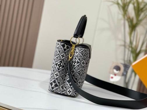 1:1 Louis Vuitton Bags Capucines M57358杏 黑 蓝31.5x20x11cm cs