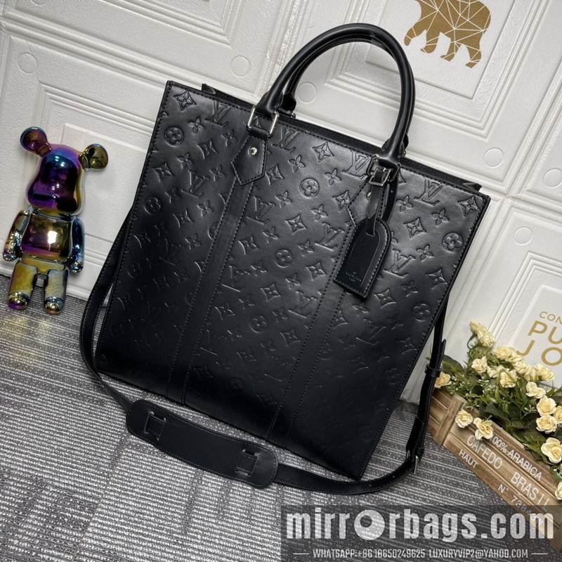 1:1 Louis Vuitton Bags Sac Plat M46452黑花 老花 压花36.5x38x9cm ss