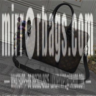 1:1 Louis Vuitton Bags Voyage M46457黑花 老花 黑格 压格 十字纹36.5x27.5x6cm ss