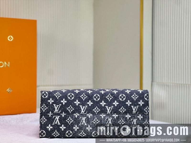1:1 Louis Vuitton Bags Onthego M59608牛仔黑 35x28x15cm ss
