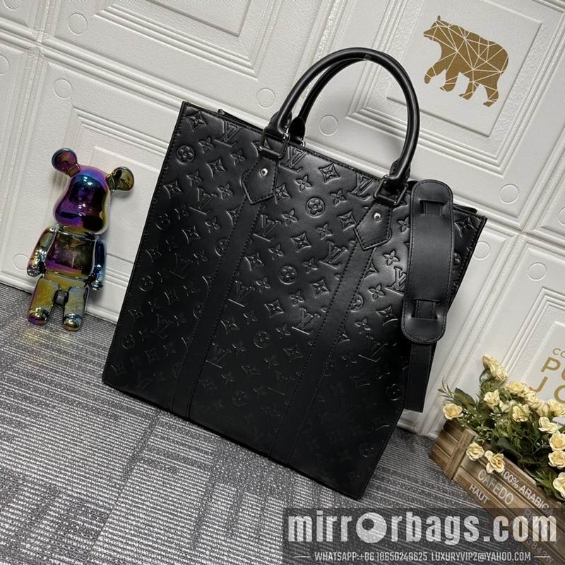 1:1 Louis Vuitton Bags Sac Plat M46452黑花 老花 压花36.5x38x9cm ss