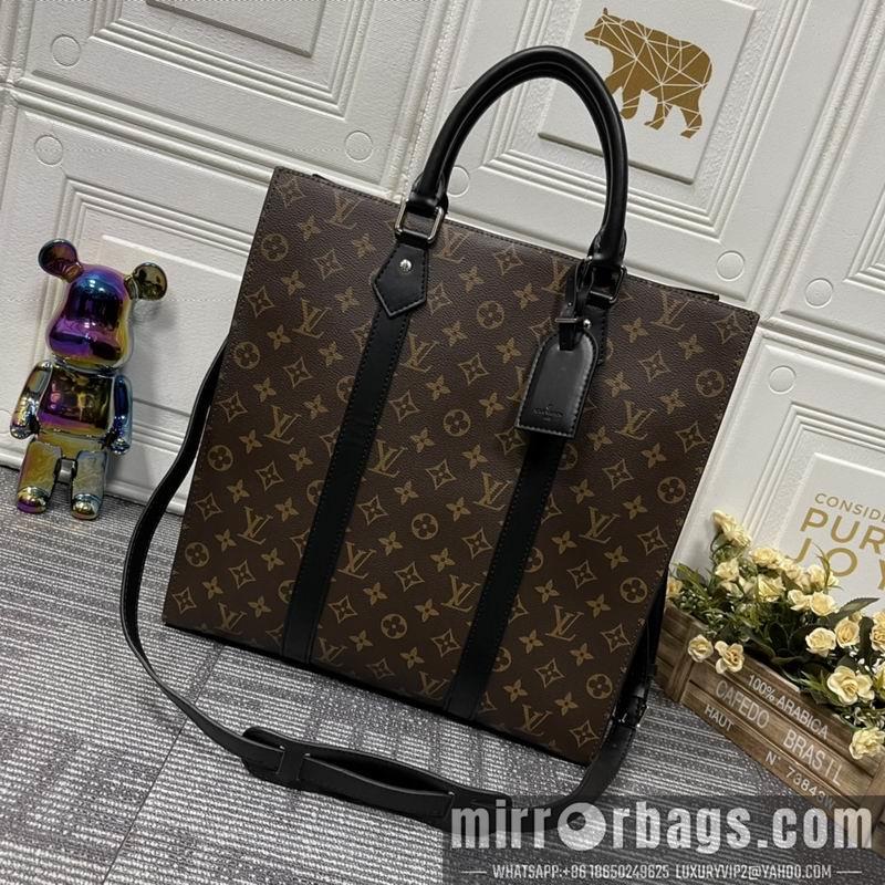 1:1 Louis Vuitton Bags Sac Plat M46452黑花 老花 压花36.5x38x9cm ss