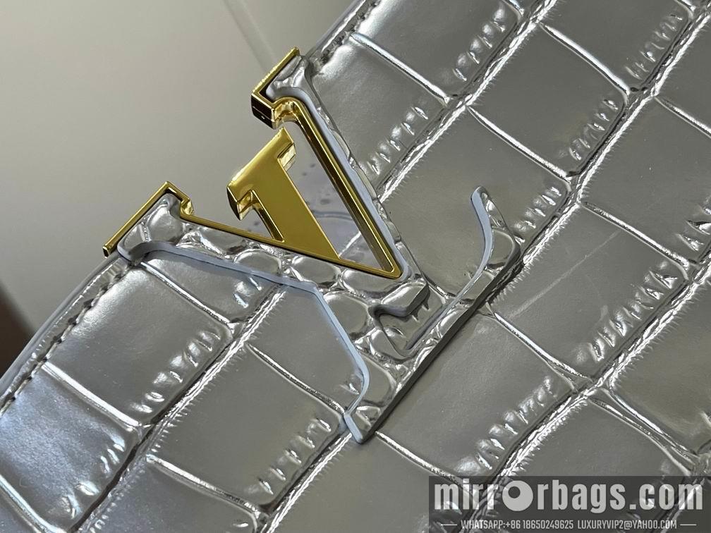 1:1 Louis Vuitton Bags N92967复古银色鳄鱼纹31.5x20x11cm cs