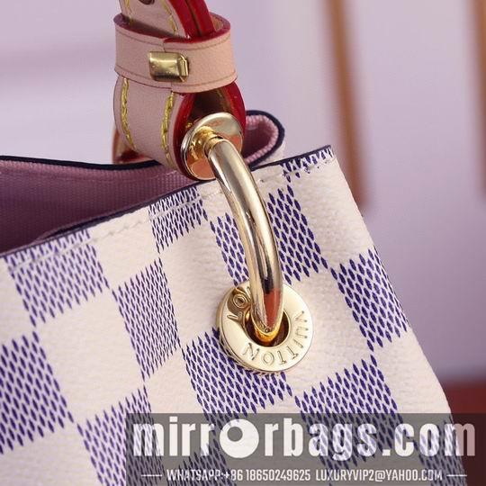 1:1 Louis Vuitton Bags M43704咖啡红 白格粉35.5x14x33.5cm ww