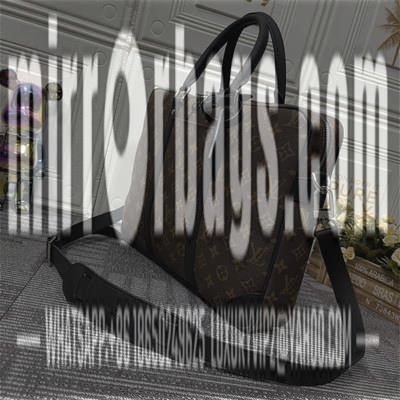 1:1 Louis Vuitton Bags Voyage M46457黑花 老花 黑格 压格 十字纹36.5x27.5x6cm ss
