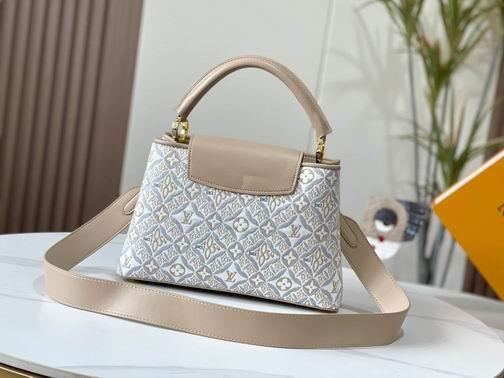 1:1 Louis Vuitton Bags Capucines M57358杏 黑 蓝31.5x20x11cm cs
