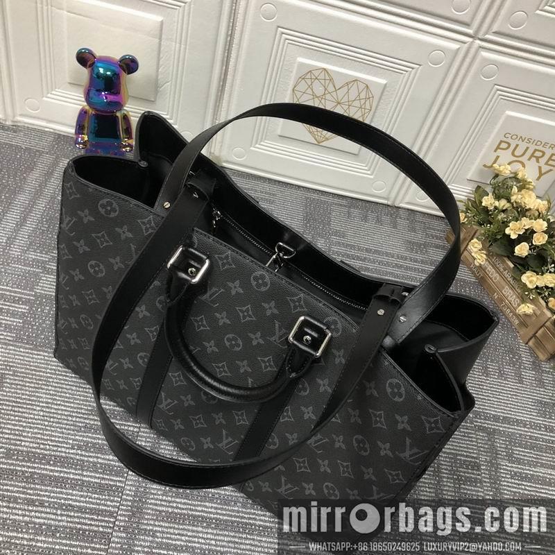1:1 Louis Vuitton Bags Sac Plat M46451黑花 老花44x33x18cm ss