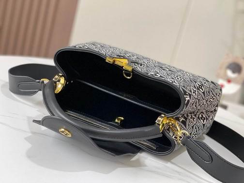 1:1 Louis Vuitton Bags Capucines M57358杏 黑 蓝31.5x20x11cm cs