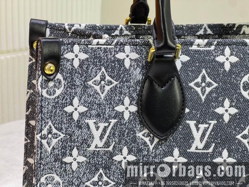 1:1 Louis Vuitton Bags Onthego M59608牛仔黑 35x28x15cm ss