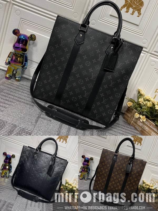 1:1 Louis Vuitton Bags Sac Plat M46452黑花 老花 压花36.5x38x9cm ss