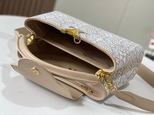 1:1 Louis Vuitton Bags Capucines M57358杏 黑 蓝31.5x20x11cm cs