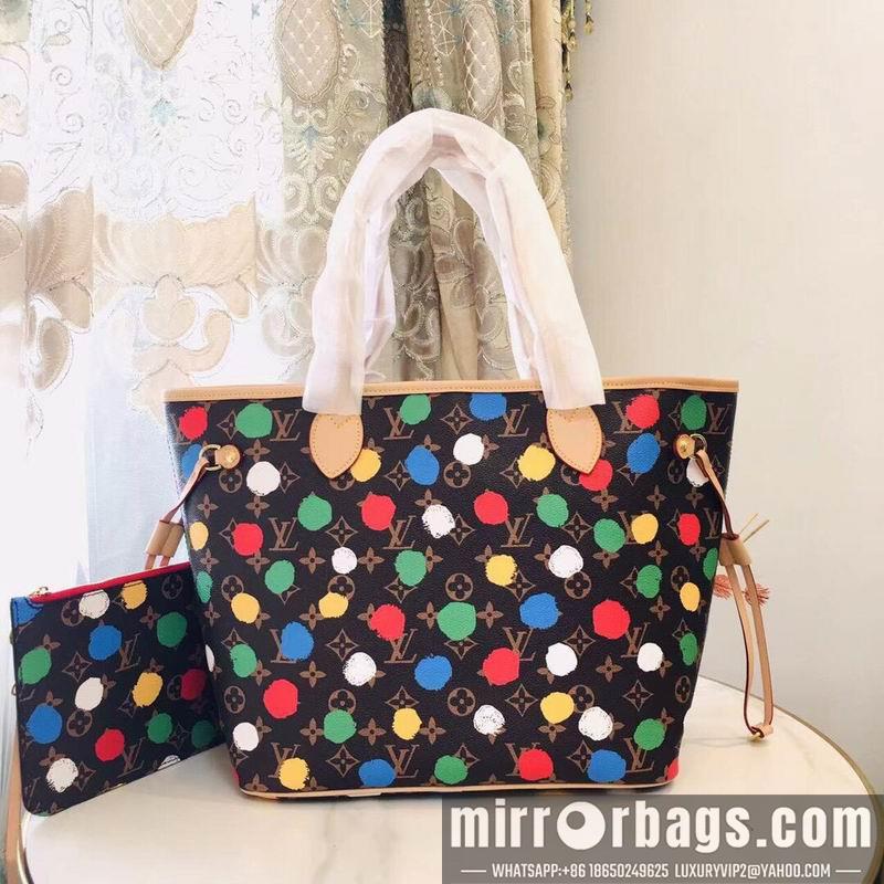 1:1 Louis Vuitton Bags Neverfull M46381 M40995老花彩色32x29x17cm zy