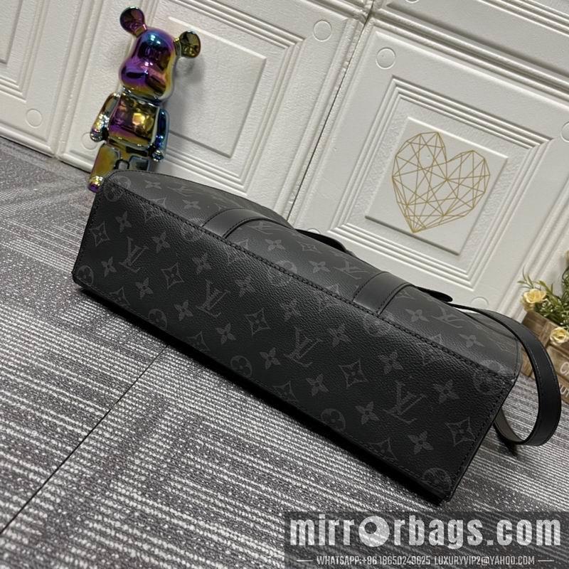 1:1 Louis Vuitton Bags Sac Plat M46452黑花 老花 压花36.5x38x9cm ss