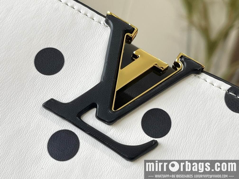 1:1 Louis Vuitton Bags Capucines M20373波尔卡圆点27x18x9cm cs