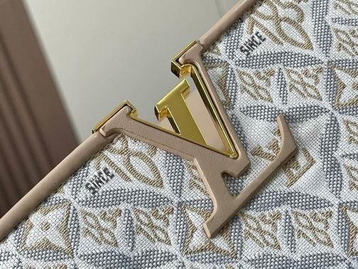 1:1 Louis Vuitton Bags Capucines M57358杏 黑 蓝31.5x20x11cm cs