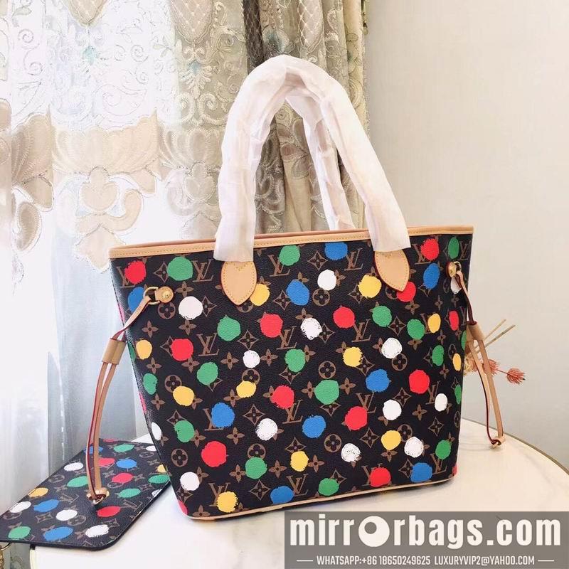 1:1 Louis Vuitton Bags Neverfull M46381 M40995老花彩色32x29x17cm zy