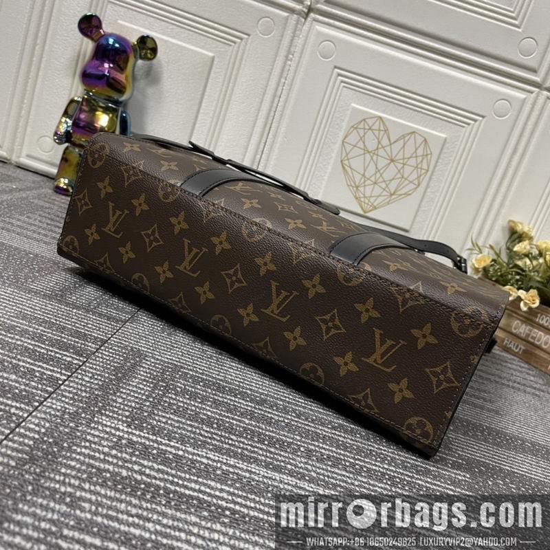 1:1 Louis Vuitton Bags Sac Plat M46452黑花 老花 压花36.5x38x9cm ss