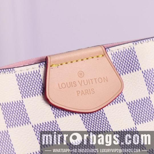 1:1 Louis Vuitton Bags M43704咖啡红 白格粉35.5x14x33.5cm ww