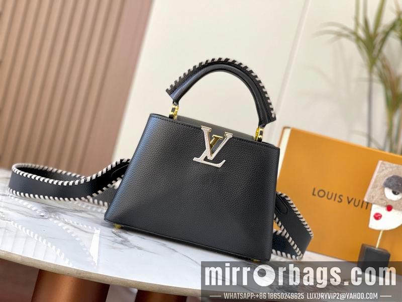 1:1 Louis Vuitton Bags Hatucines M21127黑色编织27x18x9cm ss