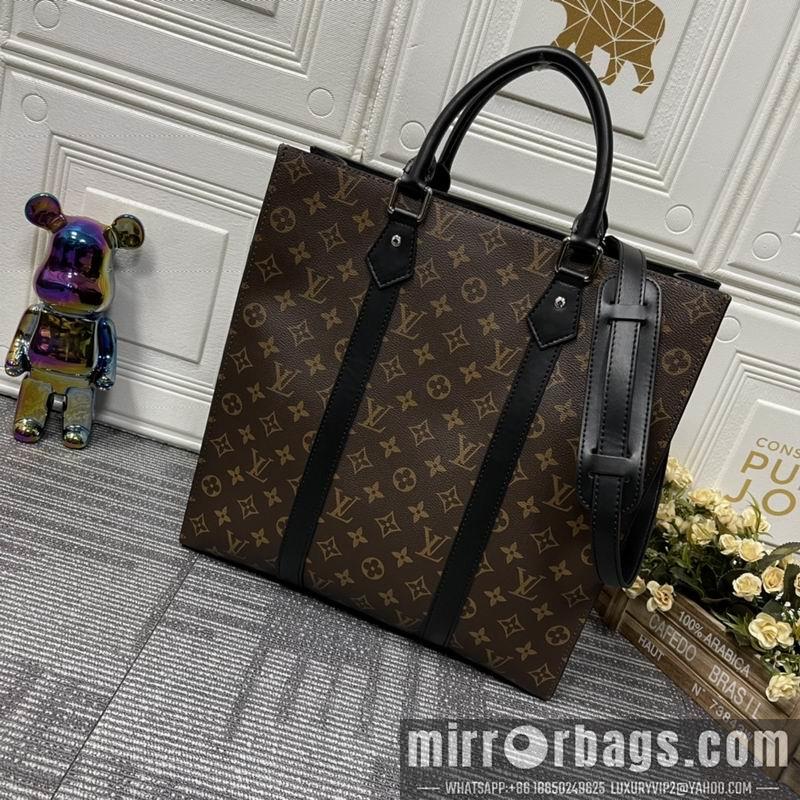 1:1 Louis Vuitton Bags Sac Plat M46452黑花 老花 压花36.5x38x9cm ss