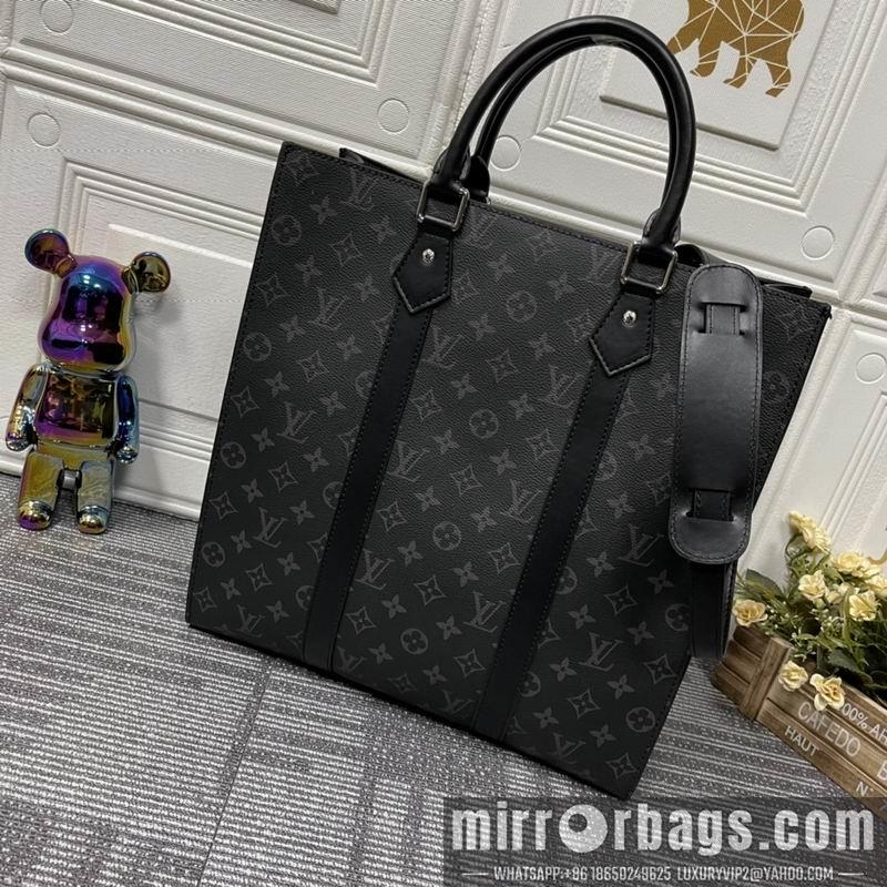 1:1 Louis Vuitton Bags Sac Plat M46452黑花 老花 压花36.5x38x9cm ss