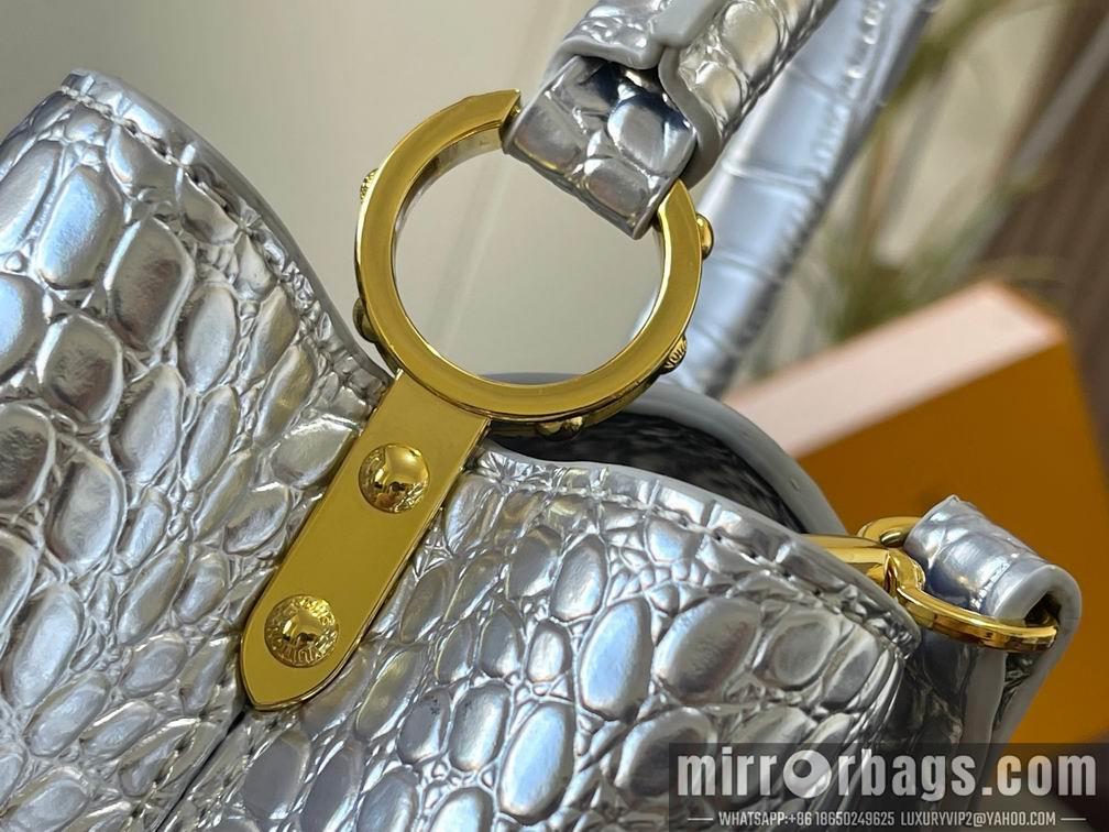 1:1 Louis Vuitton Bags N92967复古银色鳄鱼纹31.5x20x11cm cs